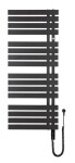 Instalprojekt - Kúpeľňový elektrický radiátor - sušiak POP STAR ELECTRO - Farba radiátora - Čierna matná, Rozmer radiátora - 500 × 1295 mm, výkon 600 W RADPOPEL501231