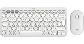 Logitech Pebble 2 Combo biela / Bezdrôtová sada klávesnice a myši / US layout (920-012240)