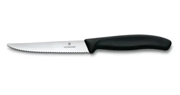 VICTORINOX Swiss Classic Nôž na steak a pizzu 11 cm čierna / vrúbkované ostrie (6.7233)