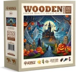 Wooden City Drevené puzzle Halloweensky hrad