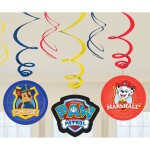 6 vírivých ozdô, visiace Paw Patrol 2018 fólia / papier 61 cm - Amscan - Amscan