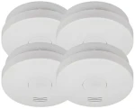 Brennenstuhl RM L 3100 SET 4 ks / Detektor dymu / bezdrôtové prepojenie / 85 dB siréna / 3V batéria na 10 rokov (1290050004)