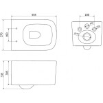 MEXEN/S - Vivo Závesná WC misa Rimless Tornado vrátane sedátka s slow slim, duroplast, biela lesk 30610200T