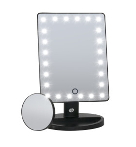 RIO 21 LED Touch Dimmable Cosmteic Mirror / Kompaktné kozmetické zrkadlo / 1x a 10x zväčšenie / stmievacie (RIO-MMSP)