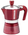 Pedrini Infinity červená / Moka kanvička / 3 šálky / 0,15 l / hliník (100002164140)