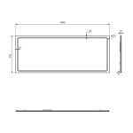 SAPHO - GEMINI zrkadlo s LED osvetlením 140x55cm GM140