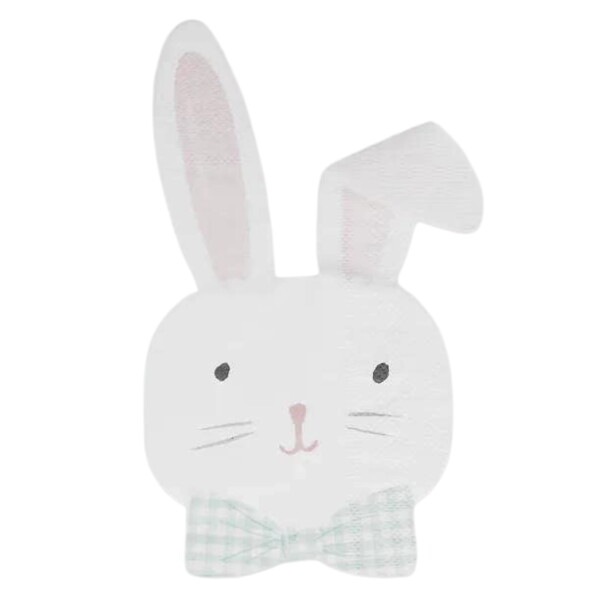 Meri Meri Veľkonočné papierové servítky Easter Bunny White - 16 ks