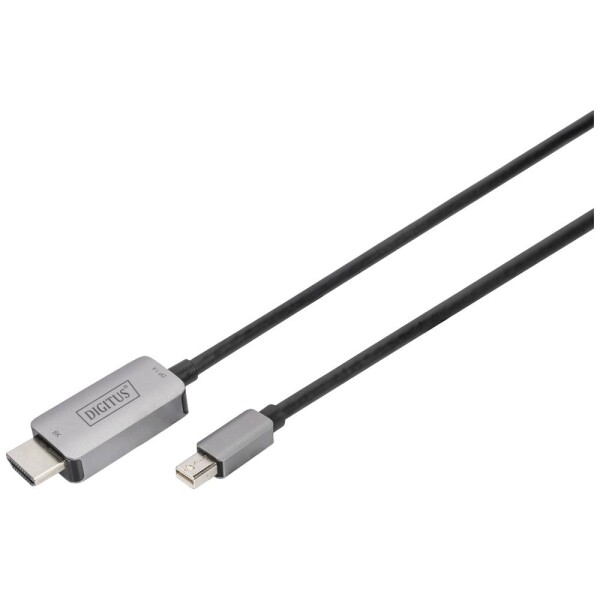 Digitus DisplayPort / Mini-DisplayPort prepojovací kábel Konektor DisplayPort, Mini DisplayPort konektory 1 m čierna DB-340109-010-S flexibilný, tienený Kábel; DB-340109-010-S