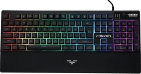 PREYON Long Claw Alpha čierna / Herná klávesnica / Drôtová / US layout / RGB (PLCA104B)