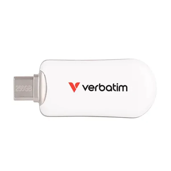 Verbatim Plectra 256GB biela / Flash Disk / USB-C 3.0 / až 100 MBs (30230)
