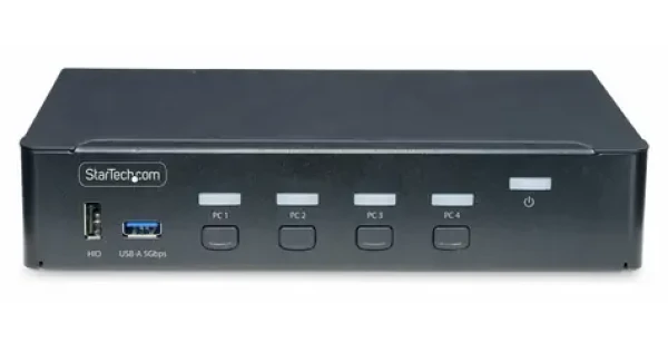 StarTech 4-portový DisplayPort KVM prepínač / KVM prepínač / 4K 60Hz / audio / USB / TAA Compliant (P4AD122-KVM-SWITCH)