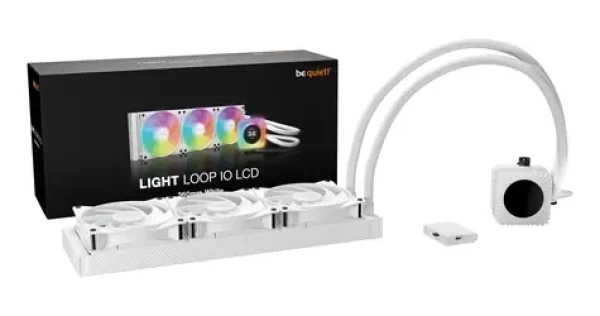 Be quiet! Light Loop IO LCD 360mm biela / Vodné chladenie CPU / 3x120mm ventilátor / IPS displej 2,1 "/ RGB LED (BW033)