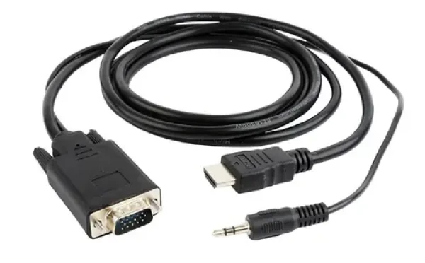 Gembird A-HDMI-VGA-03-10 adaptér HDMI-A (M) na VGA (M) + 3.5 mm audio čierna / kábel 3m (A-HDMI-VGA-03-10)