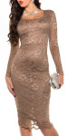 Sexy KouCla Midi-dress with lace champagne 8