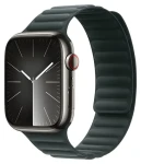 Devia Deluxe Magnetic Fiber tmavo zelená / Remienok / Apple Watch 44/45/46mm / magnetický (6942297104600)