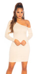 Sexy Ribbed One-Shoulder Knit Dress Einheitsgroesse