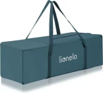 Lionelo Postieľka cestovná Flower 2v1 Green Turquoise / 2v1 - ohrádka / matrac 120x60 cm / skladacia s taškou (LO-FLOWER GREEN TURQUOISE)