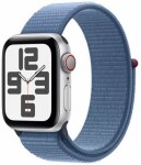 Apple Watch SE 2023 GPS + Cellular 40mm Silver Alu Sport Loop Modrý (mrgq3qc/a)