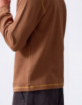 Service Works Waffle Contrast Thermal LS Tee Brown/Yellow L