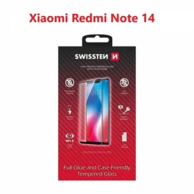 Swissten FULL GLUE COLOR FRAME CASE FRIENDLY sklo pre XIAOMI REDMI NOTE 14 5G čierna (54501878)