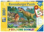 Ravensburger Puzzle Praveký svet dinosaurov XXL + omaľovánky