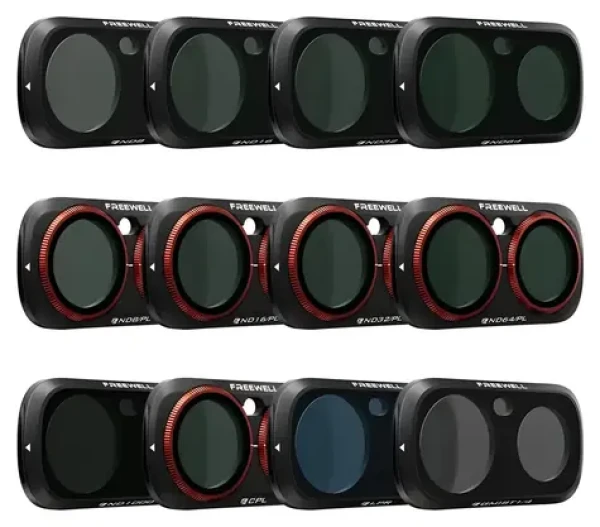 Freewell Mega súprava filtrov Insta360 Luna Ultra / Súprava filtrov / 12 ks / ND8-ND1000, ND/PL / CPL, Glow Mist, LPR (FW-LNUB-MEGA)