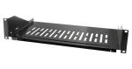 LogiLink montážna polica pre RACK 19" 400 mm čierna / Montážna polica / 2U / nosnosť 25 kg / oceľ (SF2C45B)