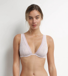 Dámska podprsenka s kosticami DIM ROMANCE UNDERWIRE FOULARD BRA - DIM - ružová 75 D