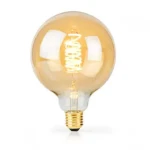Nedis LED žiarovka E27 / G125 / 3.8 W / 250 lm / 2100 K / Stmievateľné / Extra teplá biela / Retro štýl / 1 ks (LBDE27G125GD)