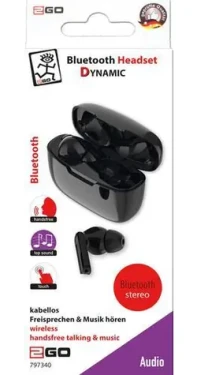 2GO TWS Dynamic čierna / Bezdrôtové slúchadlá do uší / Bluetooth 5.0 / dotykové ovládanie / nabíjacie púzdro (797340)