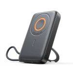 Joyroom JR-PBM02 čierna / Powerbanka / 10000mAh / 22.5W / 1x USB-C + bezdrôtové nabíjanie MagSafe + USB-C kábel / stojan (6956116771119)