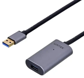 Unitek Y-271 sivá / Predlžovací kábel USB-A / 5 m / USB 2.0 / so zosilňovačom signálu (Y-271)
