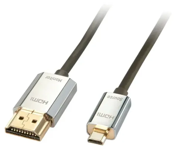 Lindy CROMO Slim čierna / HDMI kábel / High Speed / 3 m / HDMI-A na Micro HDMI (41678)