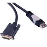 Roline DisplayPort prepojovací kábel Konektor DisplayPort, DVI-D 24+1pol. Zástrčka 2.00 m čierna 11.04.5610 tienený Kábe