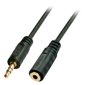 Lindy čierna / Prepojovací kábel / Jack 3,5 mm samec / samica / Stereo / 3 m (35653)
