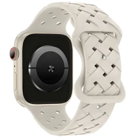 Beline Silicone Woven béžová / Remienok pre Apple Watch / 38/40/41mm / silikónový