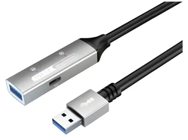 PremiumCord USB 3.2 repeater 15m / Predlžovací kábel / Male-Female / 5Gbps / Aluminium (ku3rep15al)