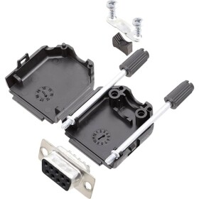 Encitech DPPK09-BK-DMS-K 6355-0054-11 sada D-SUB zásuvková lišta 180 ° Pólov: 9 spájkovaný 1 sada; 6355-0054-11