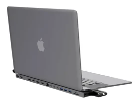 Hyper HyperDrive Triple-4K strieborná / Dokovacia stanica / 3x HDMI / 3x DisplayPort / RJ-45 / Čítačka kariet (HD156-GL)
