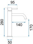 REA/S - SET umývadlo na dosku + batéria + klik klak KPL-09999