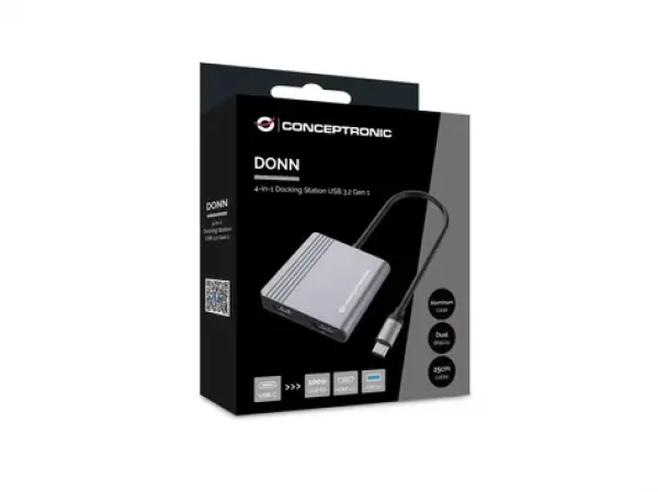 Conceptronic DONN13G / Dokovacia stanica / 4v1 / 2x HDMI / USB-C / USB-A 3.2 Gen2 (DONN13G)