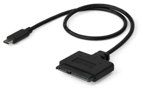 StarTech USB-C na SATA adaptér čierna / Adaptér / pre 2,5" HDD / SSD / USB 3.1 / 0,5 m / ASMedia ASM1351 (USB31CSAT3CB)