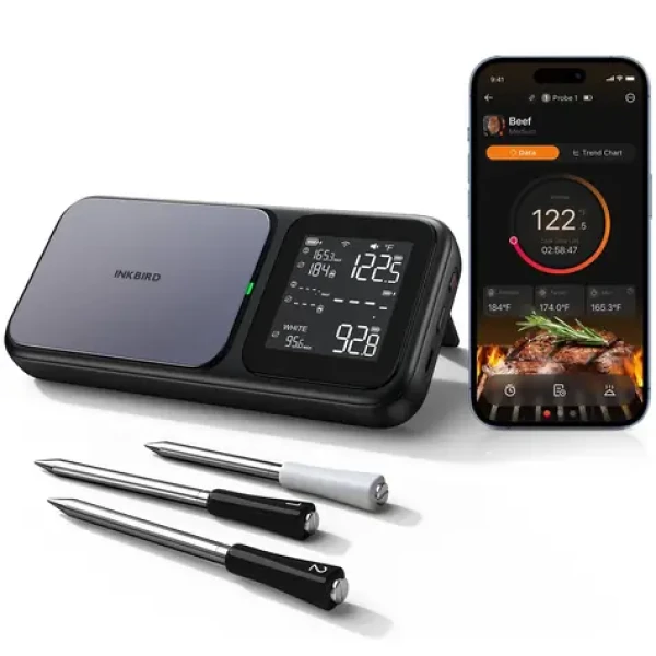 Inkbird INT-33-BW / Teplomer / 3 sondy / WiFi 5GHz/2,4GHz Bluetooth 5.4 / dosah 198 m / IP67