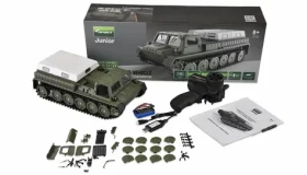 AMEWI RC pancier GAZ-T1 olivovo zelená/biela