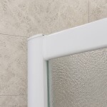 Mereo Sprchovací kút, Kora Lite, štvrťkruh, R 550, zasúvací, 90x90 cm, biely ALU, sklo Grape CK35121Z