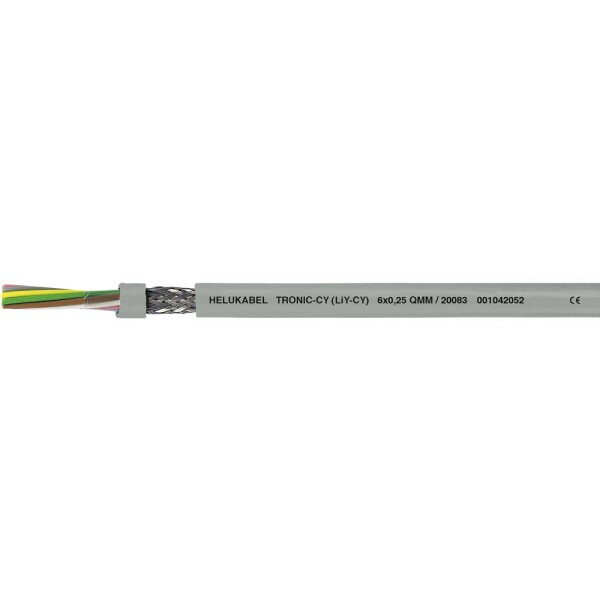 HELU 16475-1000 dátový kábel LiYCY 2 x 1 mm² sivá 1000 m; 16475-1000
