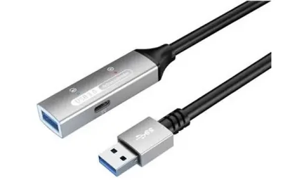 PremiumCord USB 3.2 repeater kábel Male-Female 10 m / Predlžovací kábel / 5 Gbps / hliníkové púzdro (ku3rep10al)