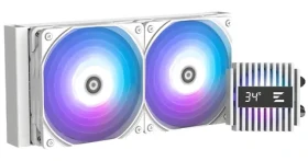 Zalman Alpha2 A24 biela / Vodný chladič CPU / AIO / 2x 120 mm / PWM / ARGB (ALPHA2 A24 White)