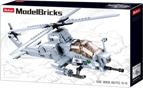 Sluban Army Model Bricks M38-B0838 Bojová helikoptéra