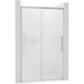 CERANO - Sprchové posuvné dvere Lantono - ľavá - 8 mm - Soft-Close - chróm, mliečne sklo - 160x195 CER-661996